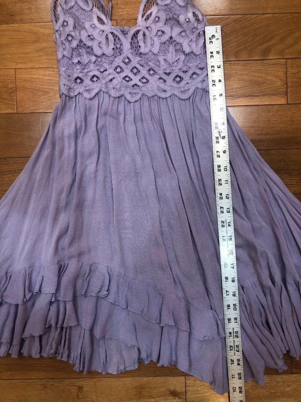 Free People Adella Slip Lace Lavender Mini Dress Size S/P - Picture 11 of 13